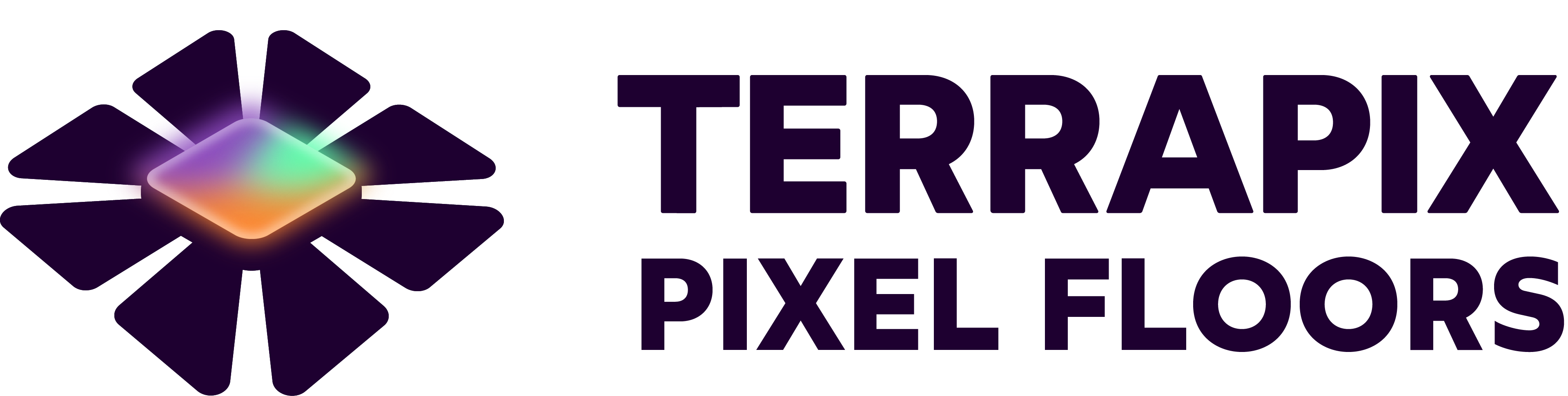 Horizontální logo Terrapix s dovětkem Pixel Floors