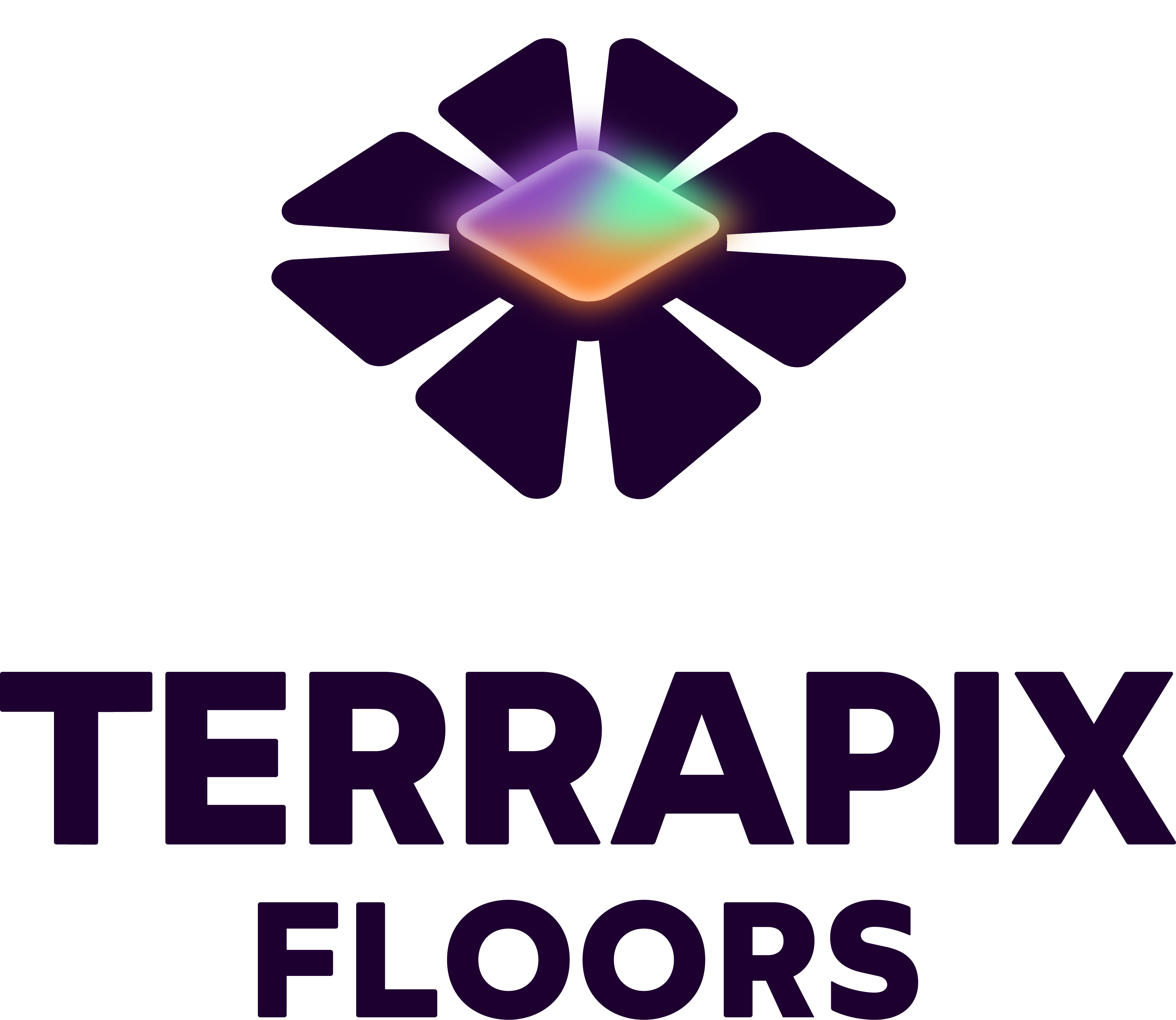 Vertikální logo Terrapix s dovětkem Floors